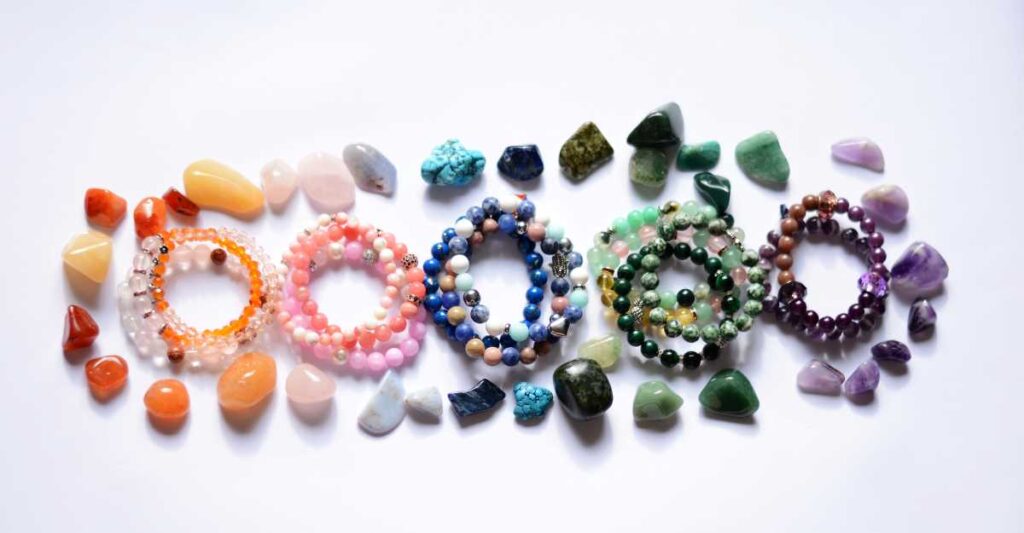 Gem stone bracelets in lots of different colors