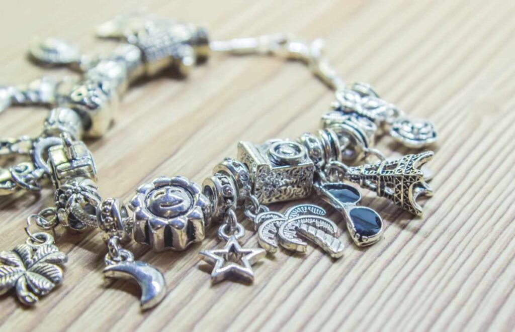 Bracelet with charms for jewelry making