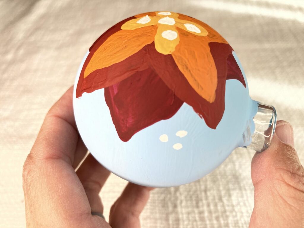 Adding detail to a wooden ornament