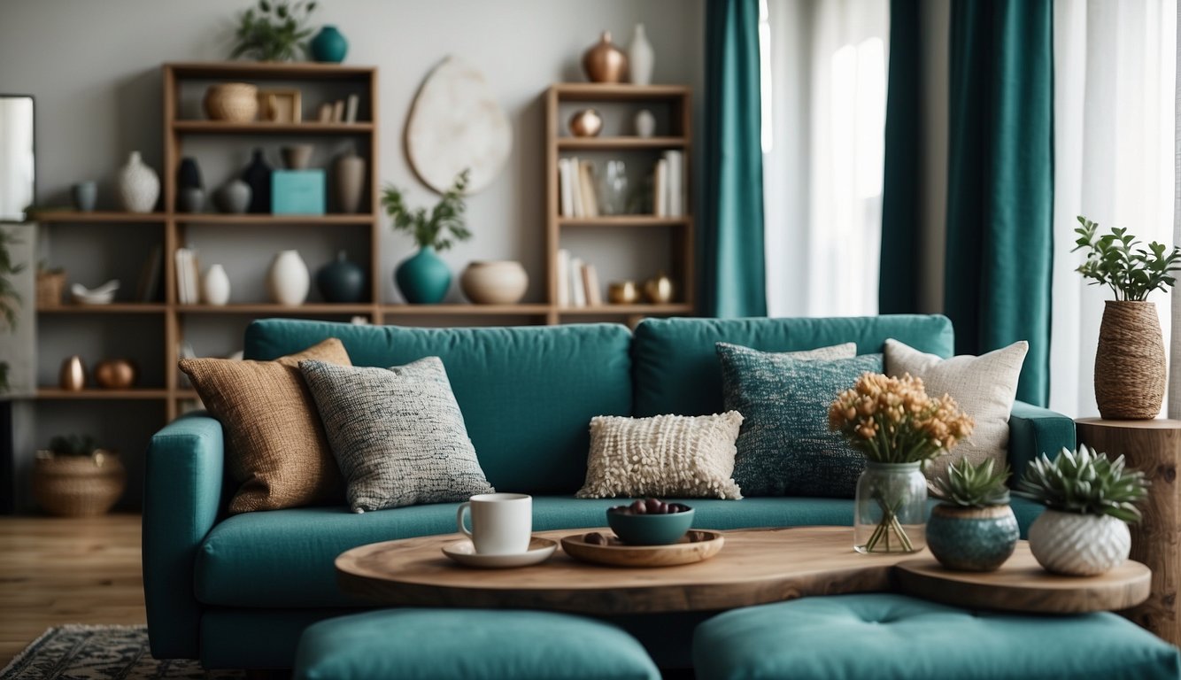 Teal and Brown Living Room Decor: A Guide to Harmonious Design • That ...