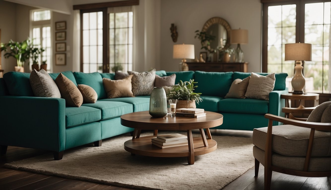 Teal and Brown Living Room Decor: A Guide to Harmonious Design • That ...